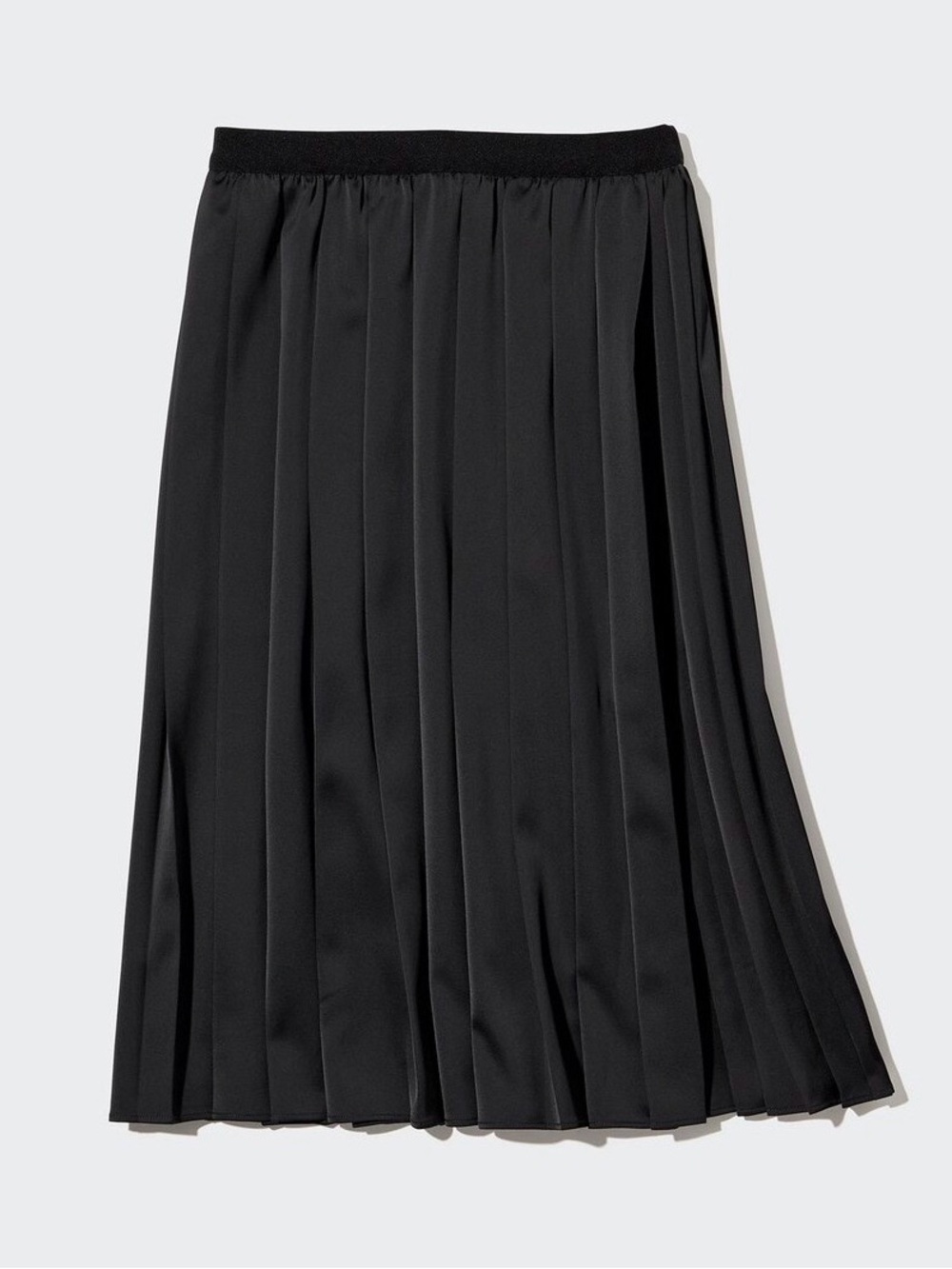 Uniqlo Satin Pleated Skirt Black XS
